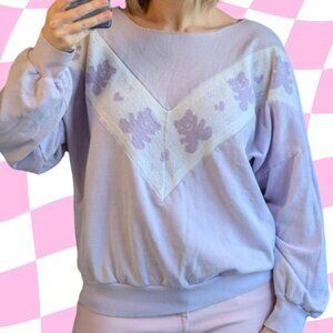 Teddy bear sweatshirt.